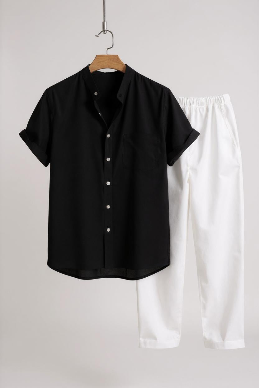 Ayra Linen Combo - Short Sleeve Set
