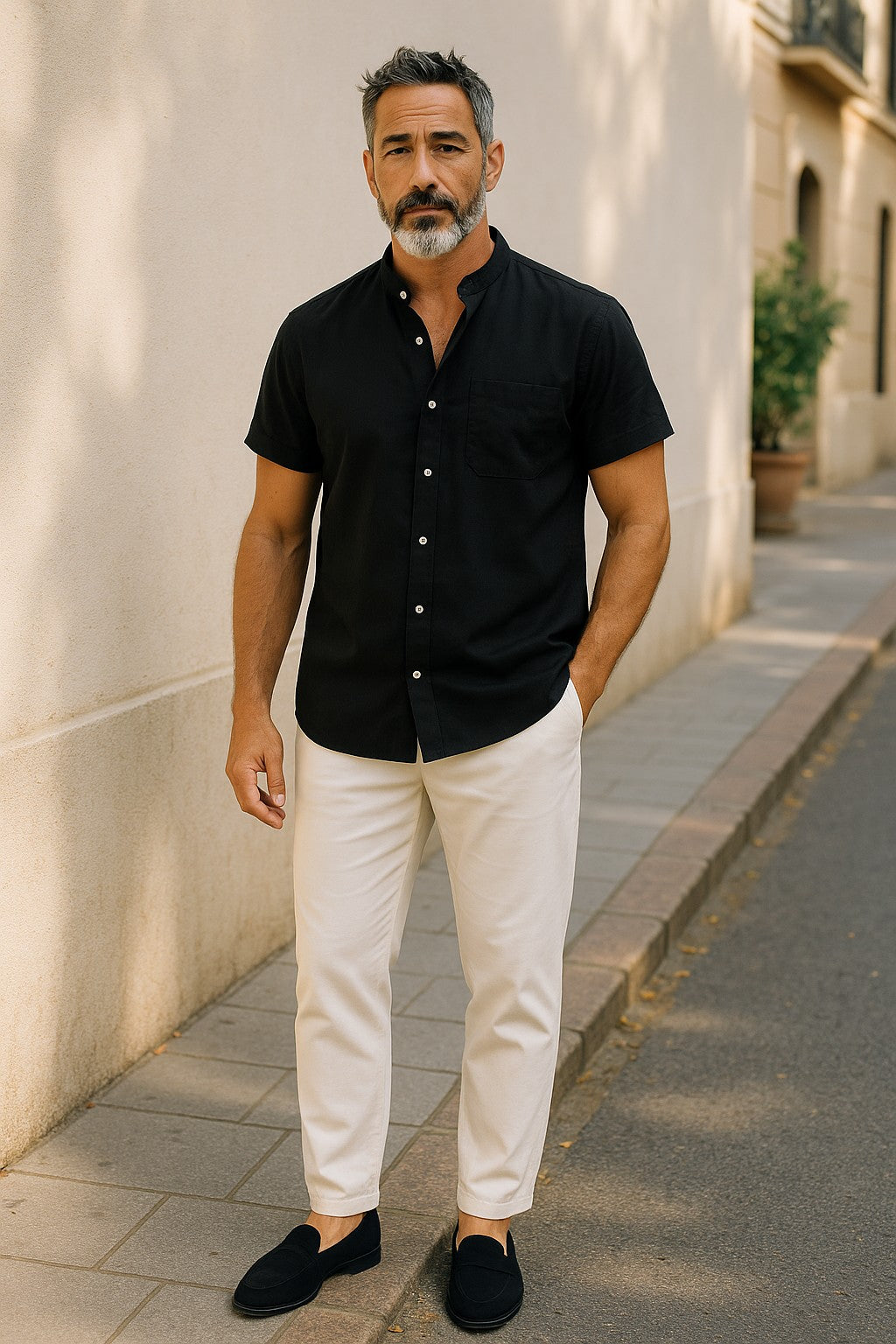 Ayra Linen Combo - Short Sleeve Set