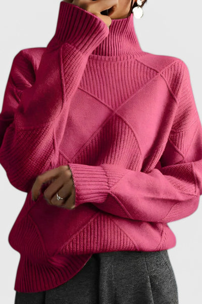 Jazmín Jersey de Cuello Alto de Cachemira