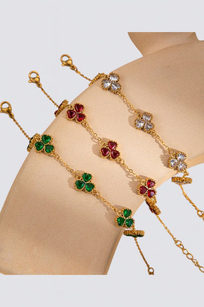 Pulsera de trébol de la fortuna