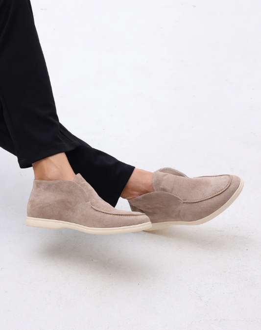Mocasines altos de ante