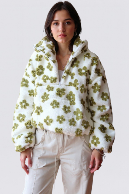 Elia™ – Suéter Floral de Felpa