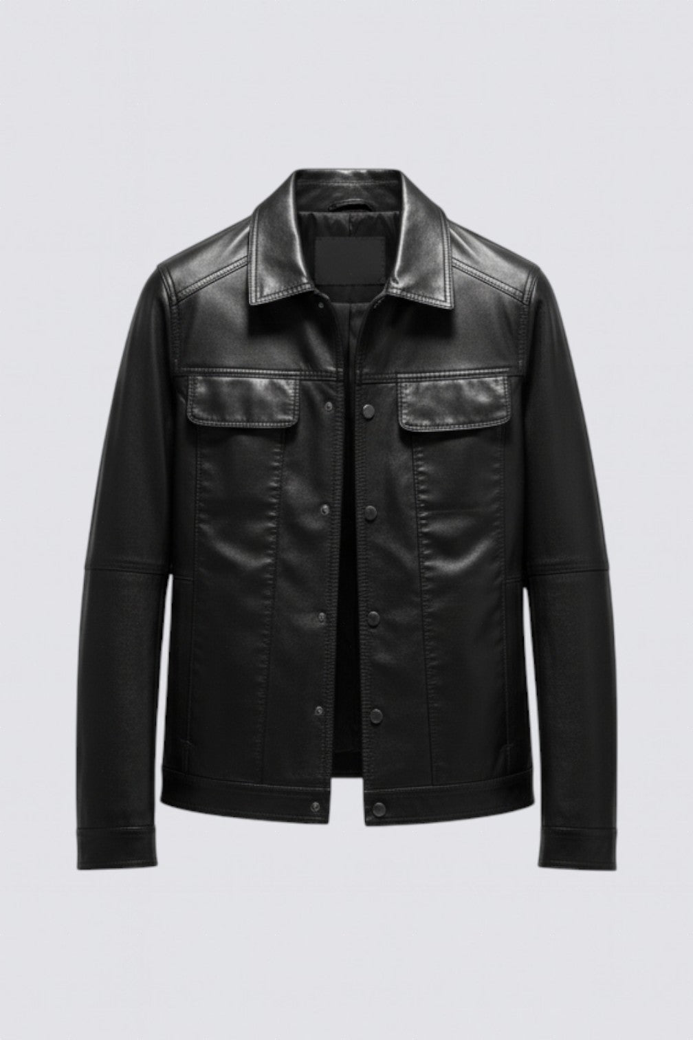 Abrigo de cuero para hombre