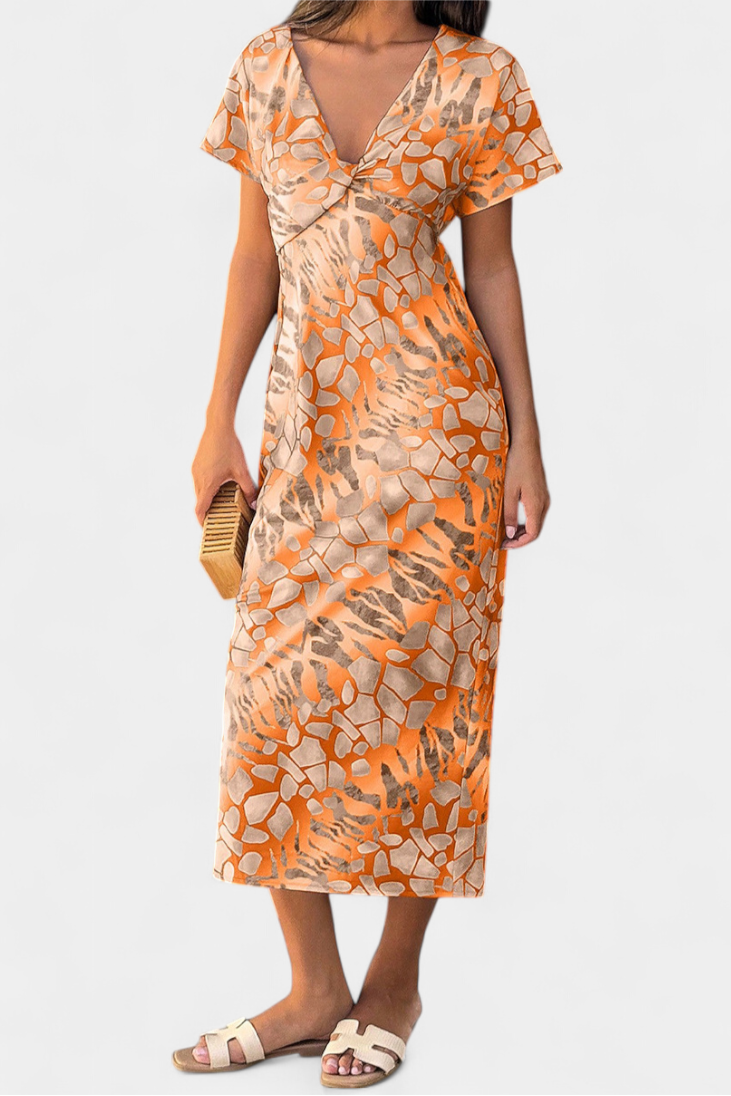 Triana Vestido con Estampado Abstracto