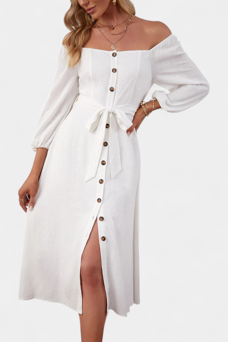 Leonor Vestido de Hombros Descubiertos