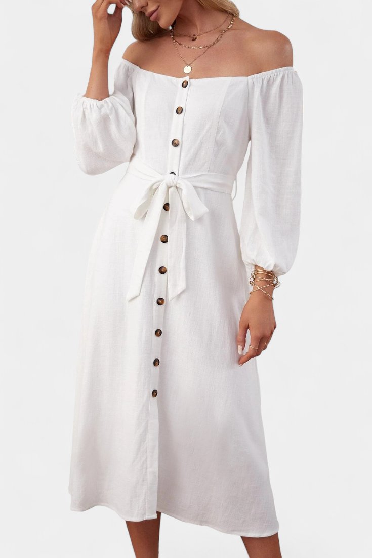 Leonor Vestido de Hombros Descubiertos