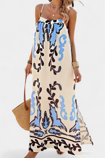 Vilma Vestido con Estampado Tropical