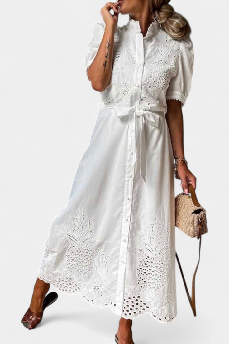 Nerea Vestido Camisero Bordado