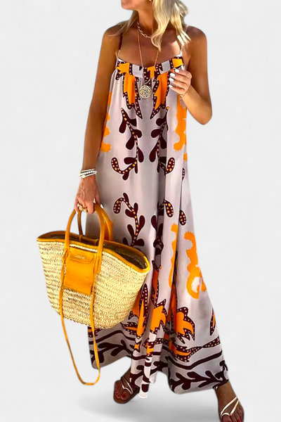 Vilma Vestido con Estampado Tropical