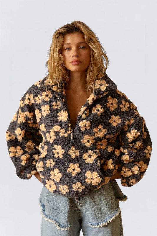 Elia™ – Suéter Floral de Felpa