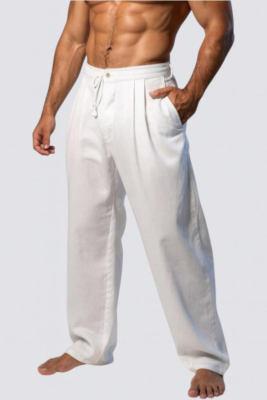 Pantalones De Lino Relajados