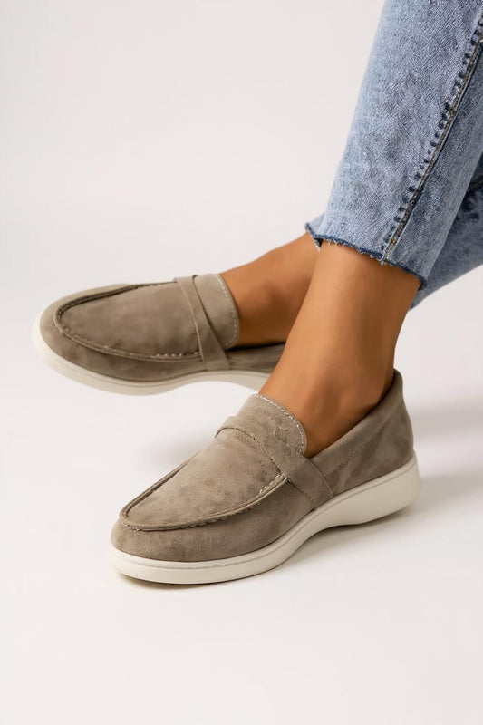 Mocasines de ante para mujer