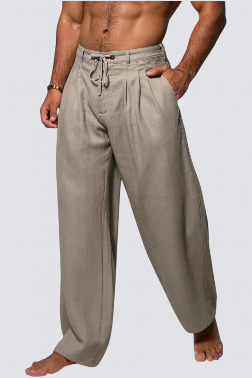 Pantalones De Lino Relajados
