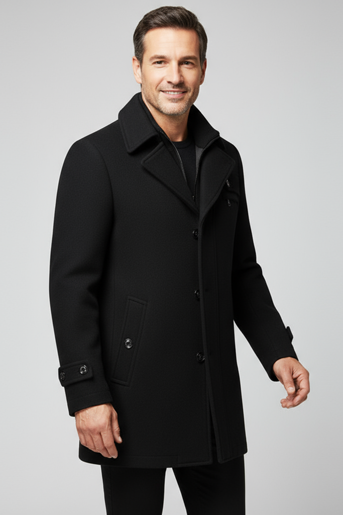 Abrigo de lana para hombre