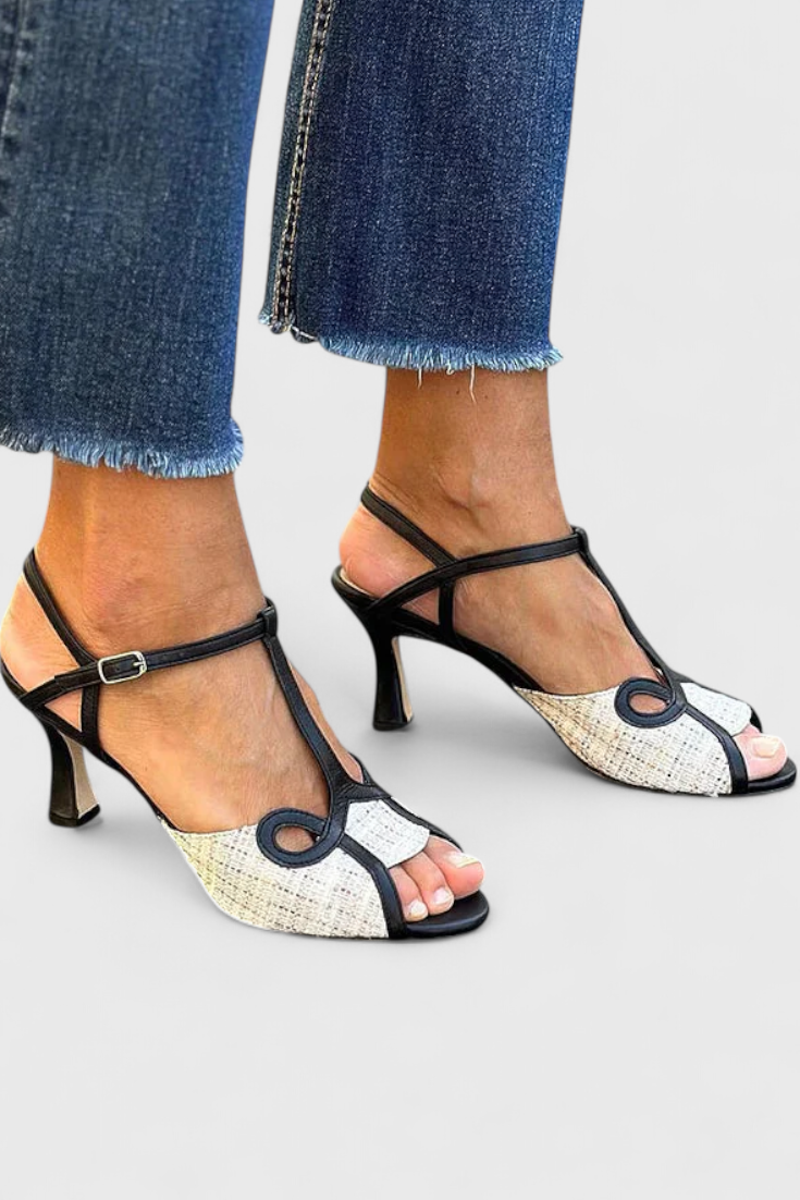 Iraida Zapato Peep-Toe Bicolor