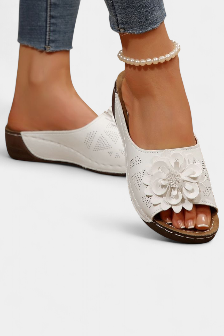 Rica Sandalias Ortopédicas con Flor