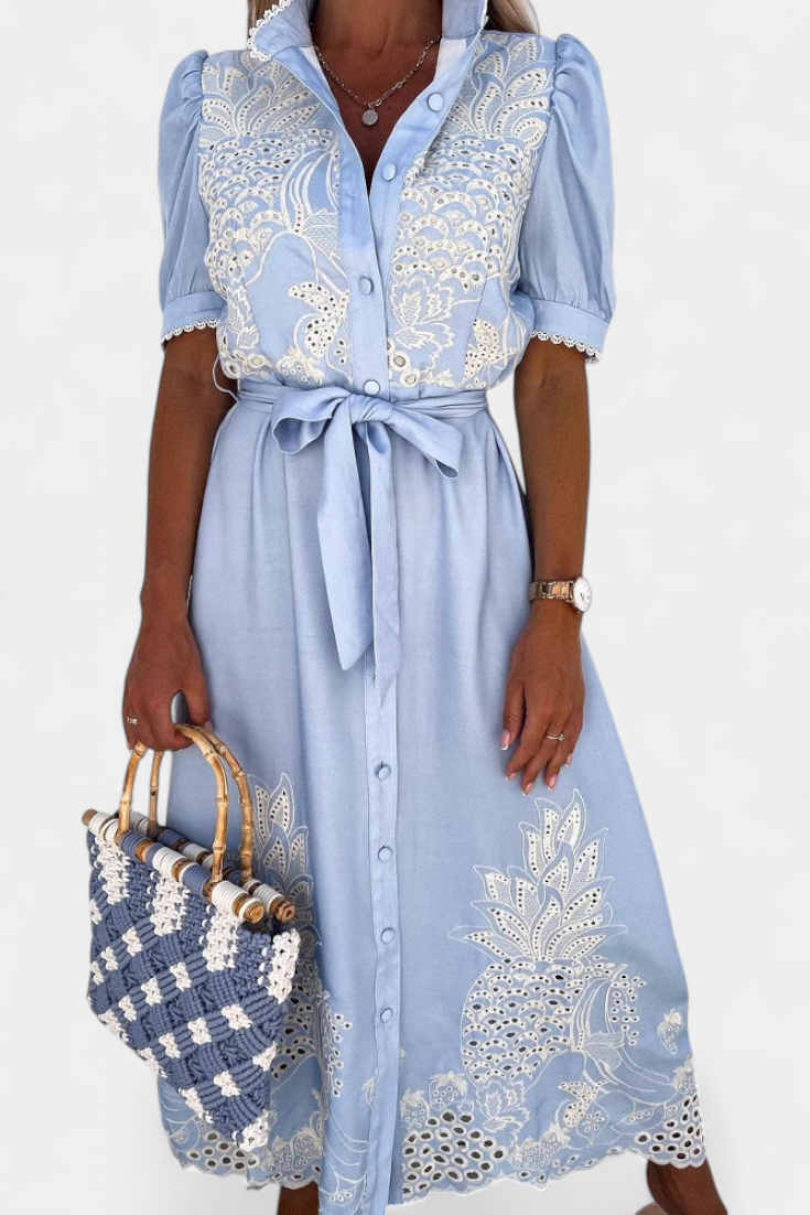 Nerea Vestido Camisero Bordado