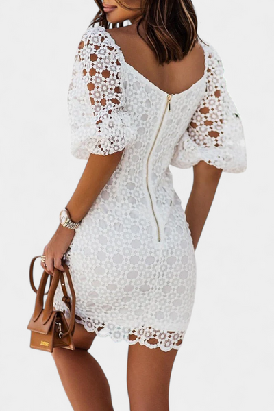 Engracia Vestido Corto de Encaje