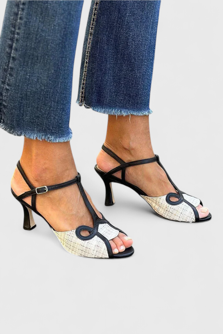 Iraida Zapato Peep-Toe Bicolor