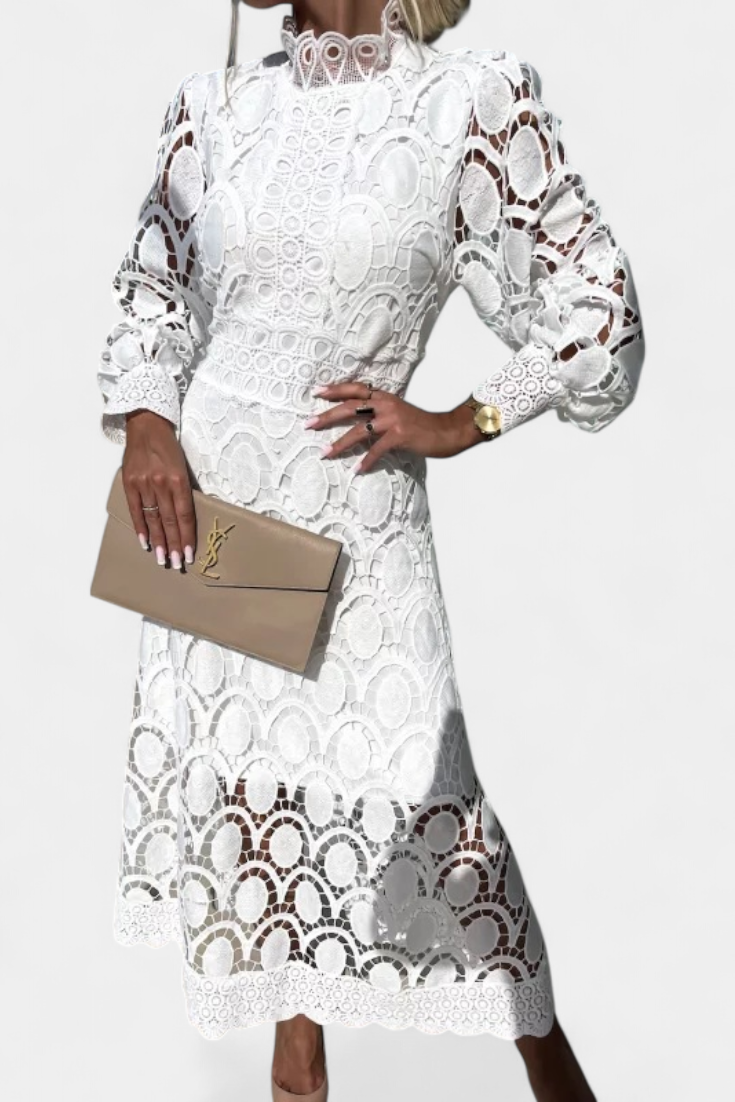 Lucinda Vestido Midi de Encaje