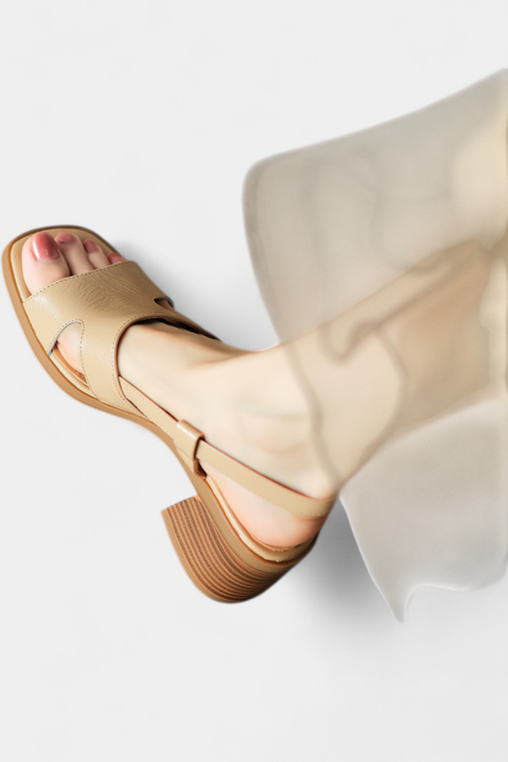 Milie Sandalias Retro con Punta Cuadrada