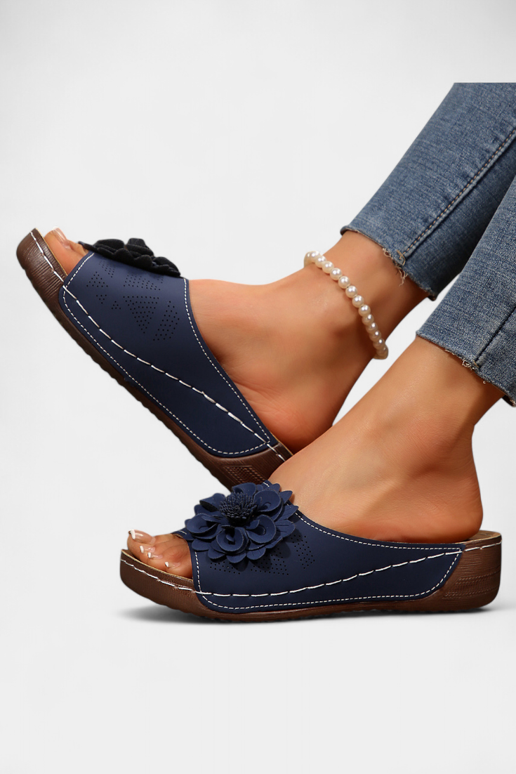 Rica Sandalias Ortopédicas con Flor