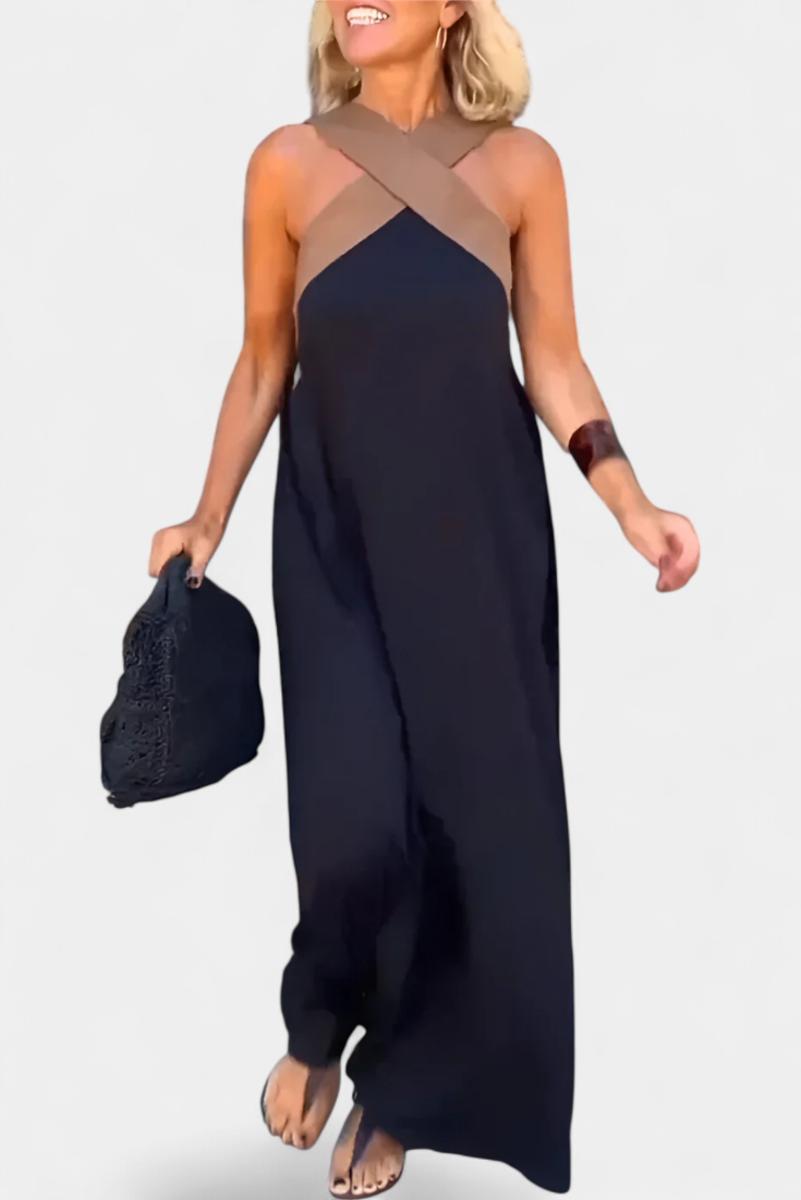 Edith Vestido de Cuello Cruzado