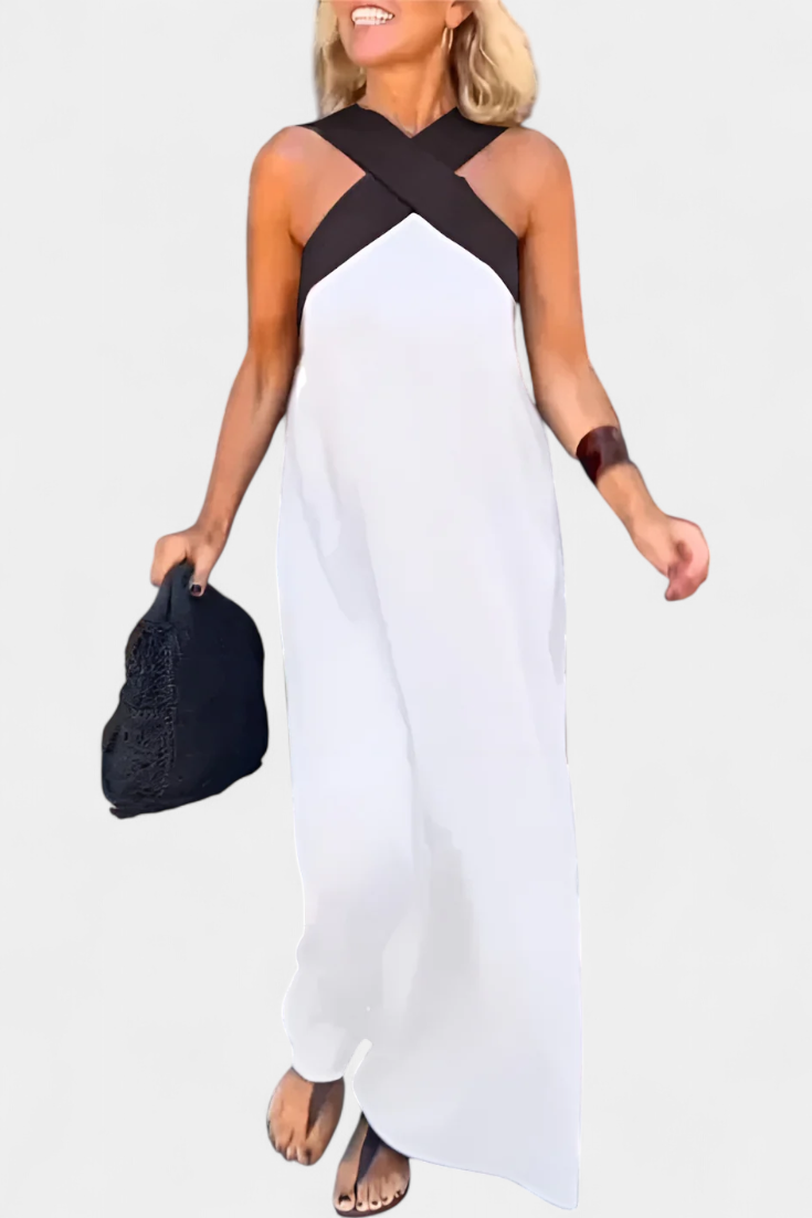 Edith Vestido de Cuello Cruzado